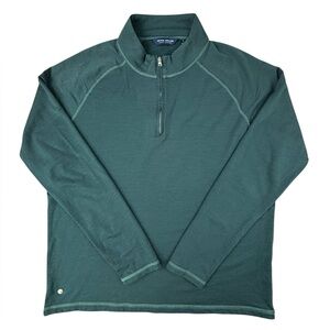 Peter Millar Green Quarter-Zip Sweatshirt